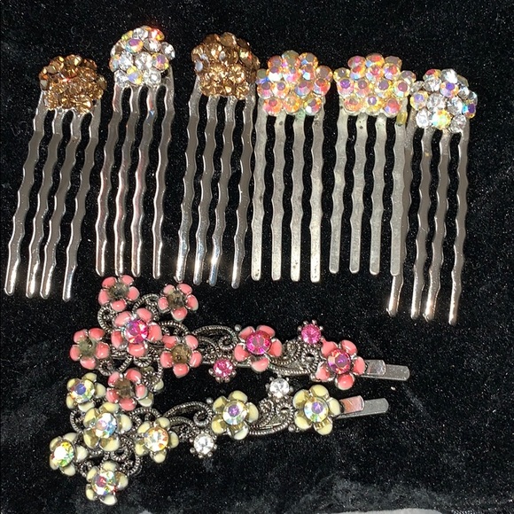 Crystal hair clips and hair combs - Picture 1 of 2